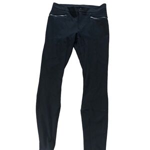 Athleta Black Ponte Moto 2.0 Pants Style 868912 Size 8T Tall Athletic Stretch
